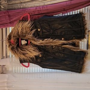 Wilson Faux Fur Lined Leather Vest